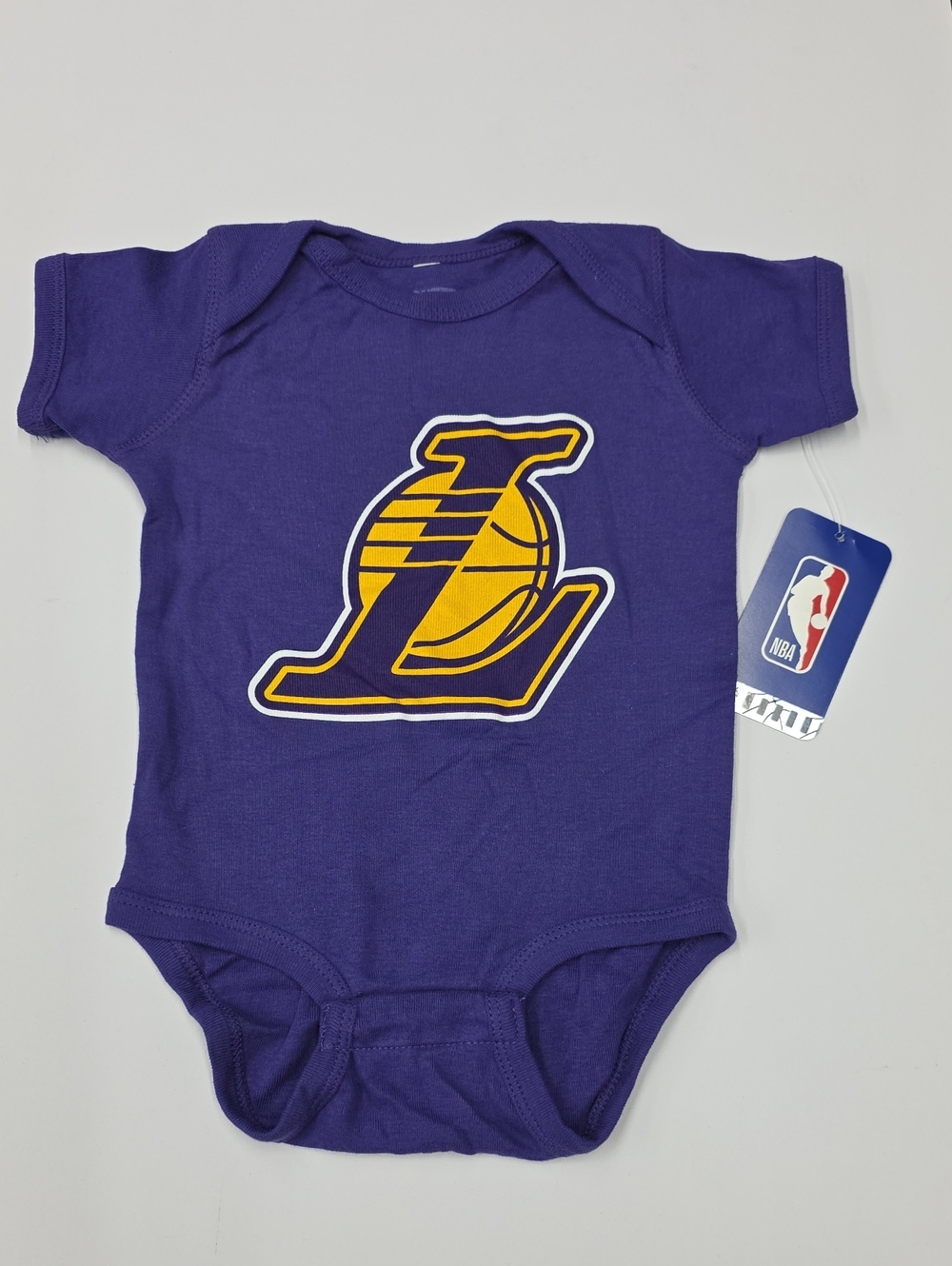 NBA Los Angeles Lakers Purple and Yellow One-Piece Bodysuit Size 12 M.